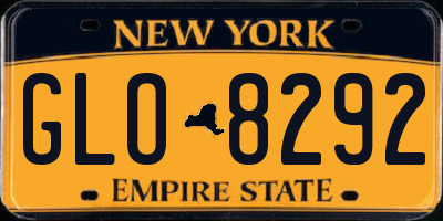 NY license plate GLO8292