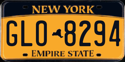 NY license plate GLO8294