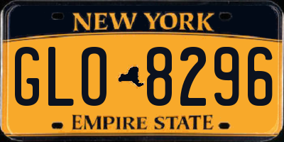 NY license plate GLO8296