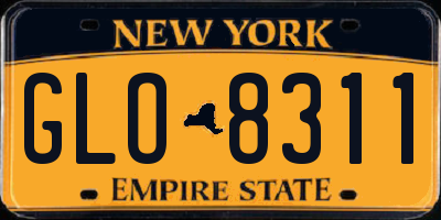NY license plate GLO8311
