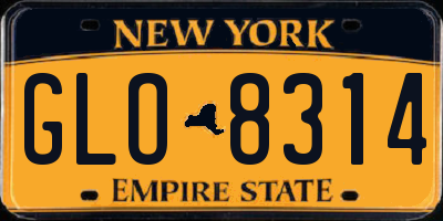 NY license plate GLO8314