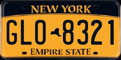 NY license plate GLO8321