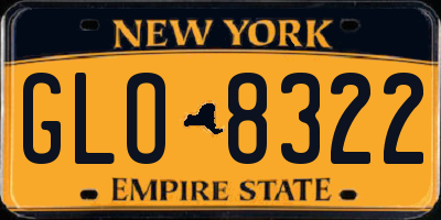 NY license plate GLO8322