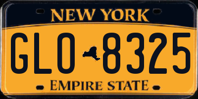 NY license plate GLO8325