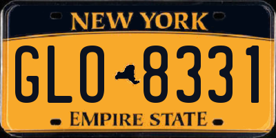 NY license plate GLO8331