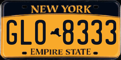 NY license plate GLO8333