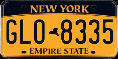NY license plate GLO8335