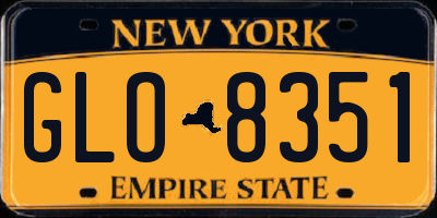 NY license plate GLO8351