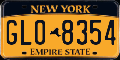 NY license plate GLO8354