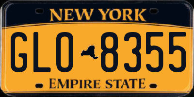 NY license plate GLO8355