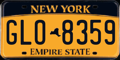 NY license plate GLO8359