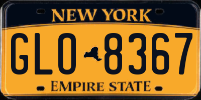 NY license plate GLO8367