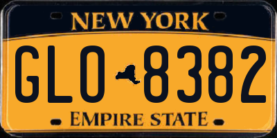 NY license plate GLO8382