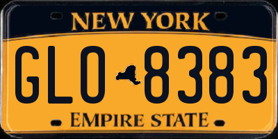 NY license plate GLO8383