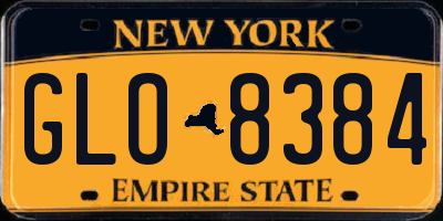 NY license plate GLO8384