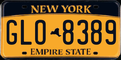 NY license plate GLO8389