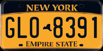NY license plate GLO8391