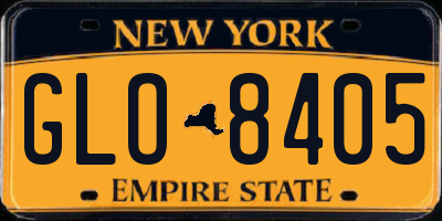 NY license plate GLO8405