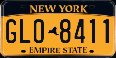 NY license plate GLO8411