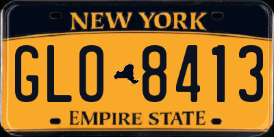 NY license plate GLO8413
