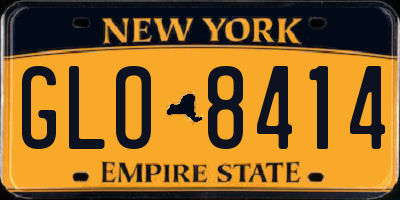 NY license plate GLO8414