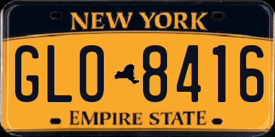 NY license plate GLO8416