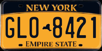 NY license plate GLO8421