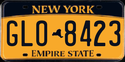 NY license plate GLO8423