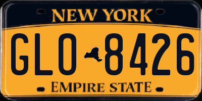 NY license plate GLO8426