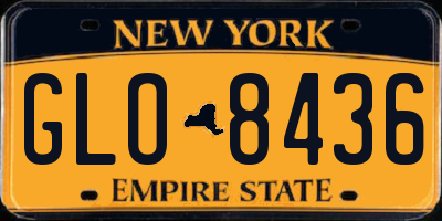 NY license plate GLO8436