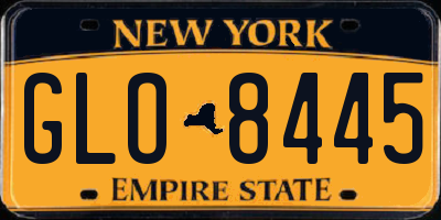 NY license plate GLO8445