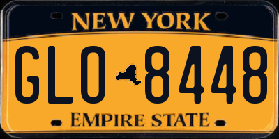 NY license plate GLO8448