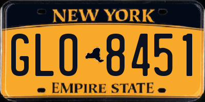 NY license plate GLO8451