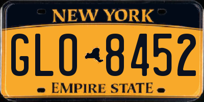 NY license plate GLO8452