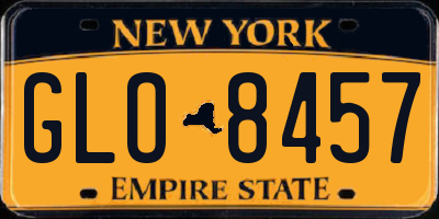 NY license plate GLO8457