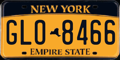 NY license plate GLO8466