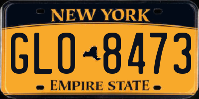 NY license plate GLO8473