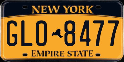 NY license plate GLO8477