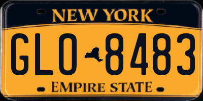 NY license plate GLO8483