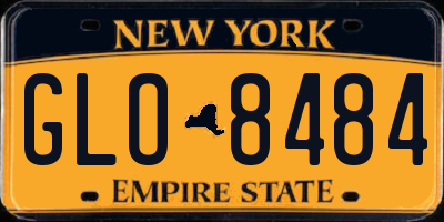 NY license plate GLO8484