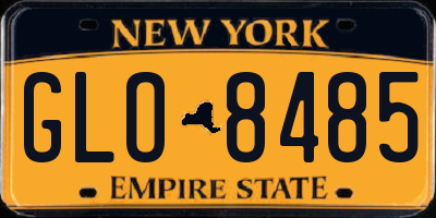 NY license plate GLO8485