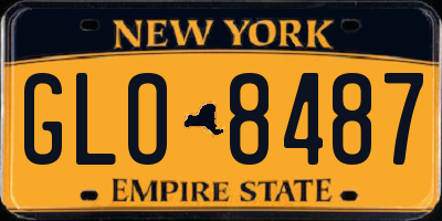 NY license plate GLO8487