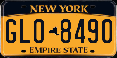 NY license plate GLO8490