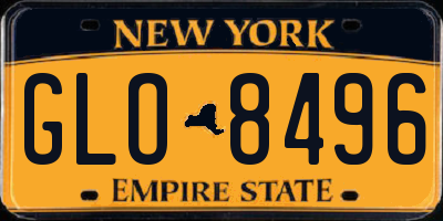 NY license plate GLO8496
