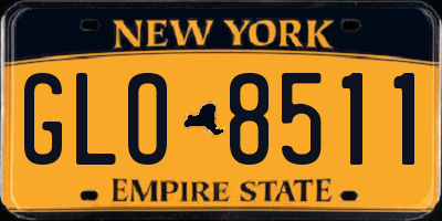 NY license plate GLO8511