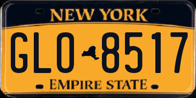 NY license plate GLO8517
