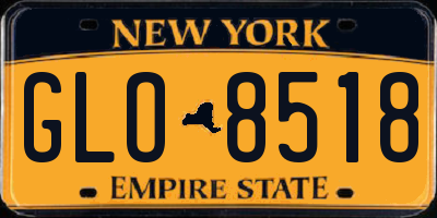 NY license plate GLO8518