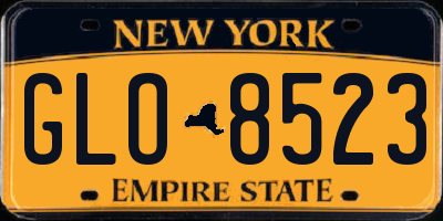 NY license plate GLO8523
