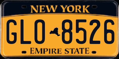 NY license plate GLO8526