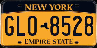 NY license plate GLO8528